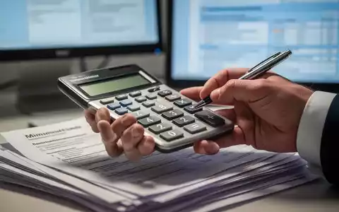 Hände halten einen Taschenrechner und einen Stift, auf Finanzdokumenten mit verschwommenen deutschen Steuerformularen im Hintergrund. - Foto: über boerse-global.de
