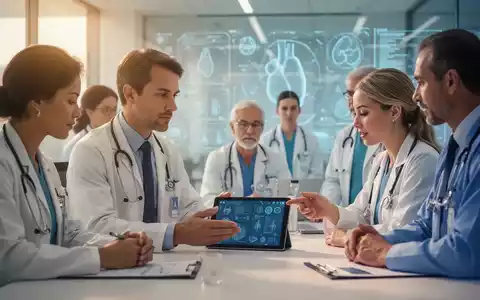 Ärzte diskutieren über digitale Gesundheitsdaten, eine Metapher für Arbeitsmedizin und technologischen Wandel. - Foto: über boerse-global.de