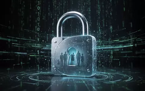 Ein stilisiertes, leuchtendes digitales Vorhängeschloss, umgeben von binärem Code und Datenströmen, symbolisiert digitale Sicherheit und Nachlassplanung. - Foto: über boerse-global.de