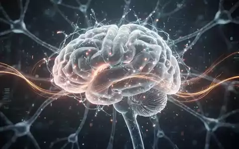 Abstrakte Darstellung eines leuchtenden menschlichen Gehirns mit vernetzten Neuronen, die Resilienz und empathische Synchronie symbolisieren. - Foto: über boerse-global.de