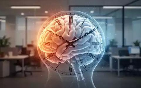 Abstrakte Darstellung einer Uhr, die mit einem Gehirn verschmilzt, um zirkadiane Rhythmen und kognitive Funktionen darzustellen. - Foto: über boerse-global.de