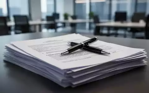 Ein Stapel von Dokumenten und Verträgen mit einem Stift darauf, der rechtliche Regelungen und Überstunden symbolisiert. - Foto: über boerse-global.de