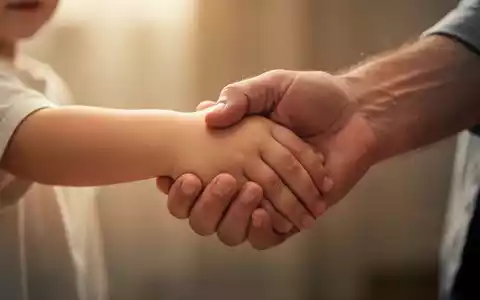 Eine Kinderhand hält sanft die Hand eines Erwachsenen, symbolisiert Unterstützung und Schutzbedürftigkeit bei psychischen Erkrankungen. - Foto: über boerse-global.de