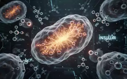 Mikroskopische Ansicht von Betazellen, umgeben von Glukose- und Insulinmolekülen, die zelluläre Mechanismen und Diabetesforschung symbolisieren. - Foto: über boerse-global.de