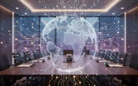 Leuchtende neuronale Netzwerkplatine mit transparenter Weltkugel, Symbol für globale KI-Governance und internationale Zusammenarbeit. - Foto: über boerse-global.de