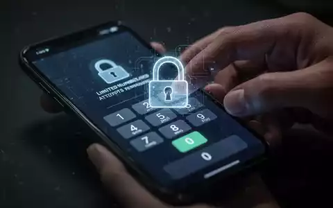 Eine Hand tippt auf dem Sperrbildschirm eines Smartphones eine PIN ein, mit einem digitalen Vorhängeschloss-Symbol überlagert. - Foto: über boerse-global.de
