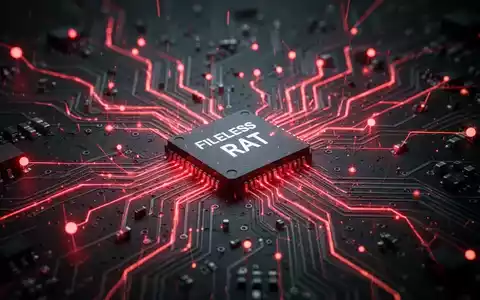 Abstrakte Darstellung einer digitalen Bedrohung, mit roten Linien und Knoten, die sich wie ein Virus durch eine Platine bewegen. - Foto: über boerse-global.de