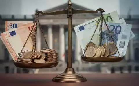 Ein stilisiertes Bild von Euro-Banknoten und Münzen, die auf einer Waage balancieren, wobei eine Seite schwerer ist, was Reform und Kontrolle symbolisiert. - Foto: über boerse-global.de