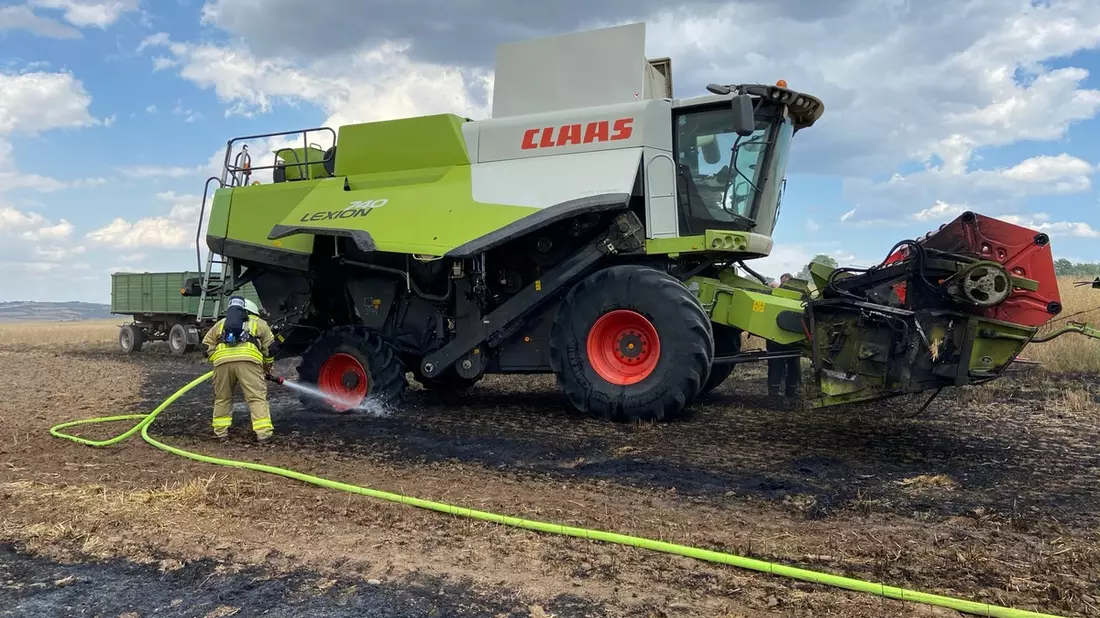 POL-PDNW: Brand eines Mähdreschers - Bild: presseportal.de