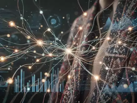Abstrakte Darstellung von Datenfluss und Netzwerken mit leuchtenden Knoten und Linien, die komplexe Audits und Überwachung symbolisieren. - Foto: über boerse-global.de