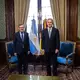 Außenminister Johann Wadephul (CDU, l.) beim Treffen mit seinem argentinischen Kollegen Pablo Quirno in der Hauptstadt Buenos Aires. - Bild: Boris Roessler/dpa
