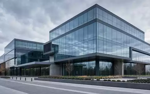SAP SE (DE0007164600) kubische Glasarchitektur des Software-Campus mit klaren Linien und reflektierenden Flächen - Foto: THN