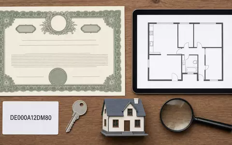 Das Flatlay mit ISIN-Karte DE000A12DM80 illustriert eine Aktieninvestition in Scout24 SE anschaulich - Foto: THN