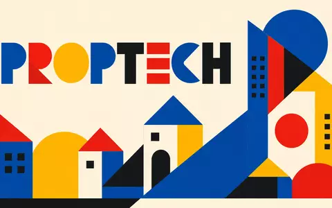 Das Bauhaus-Poster mit PROPTECH fasst das digitale Immobiliengeschäft von Scout24 SE (DE000A12DM80) zusammen - Foto: THN
