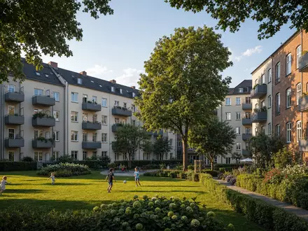 Vonovia SE DE000A1ML7J1 – sanierte Mehrfamilien-Wohnsiedlung mit grünen Innenhöfen und Balkonen am Nachmittag - Foto: THN