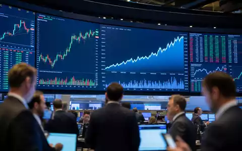 Zalando SE (DE000ZAL1111) – Trading-Floor mit MDAX-Anzeigetafel, E-Commerce-Charts und Händlern im Vordergrund - Foto: THN