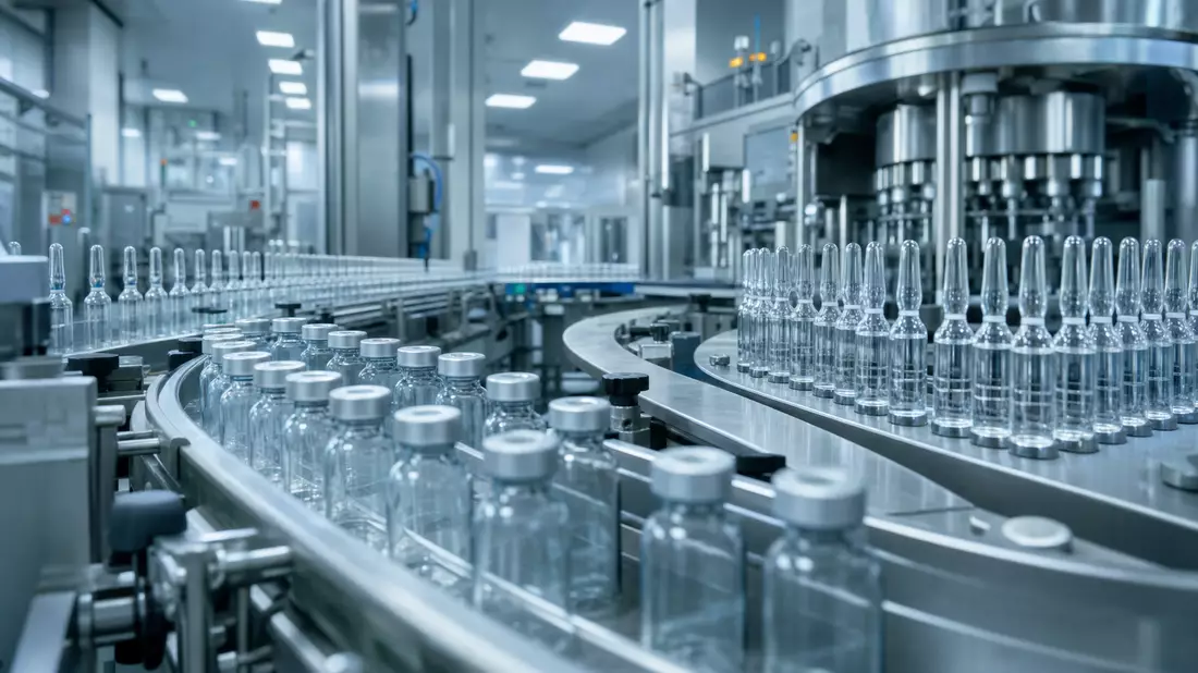 Automatisierte Glasampullen-Produktionslinie in steriler Pharmafabrik