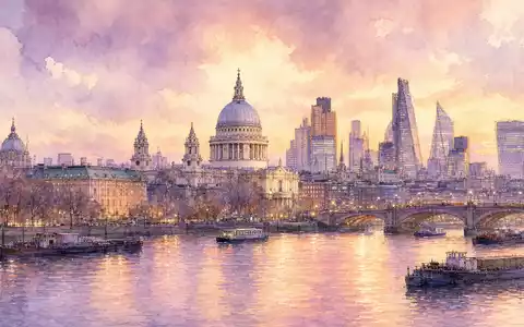 BP plc GB0007980591 mit Londoner Heimatstadt – St. Paul's Cathedral in weichen Pastellfarben gemalt. - Foto: THN