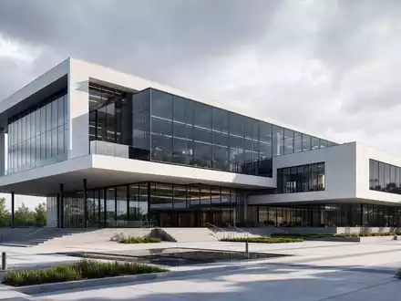 ABB Ltd (CH0012221716) betreibt ein modernes kubisches Forschungs- und Demonstrationszentrum mit klaren Glaslinien - Foto: THN