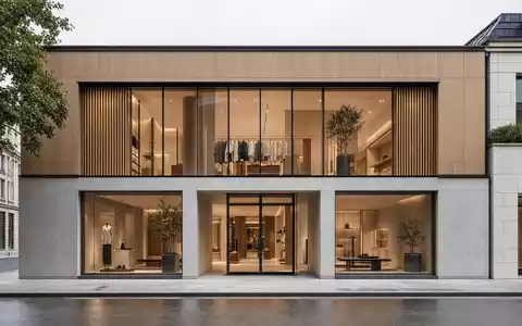 Richemont CH0045159024 verkörpert eleganten Flagship-Store mit klarer Fassade aus Schweizer Eichenholz und Glas - Foto: THN