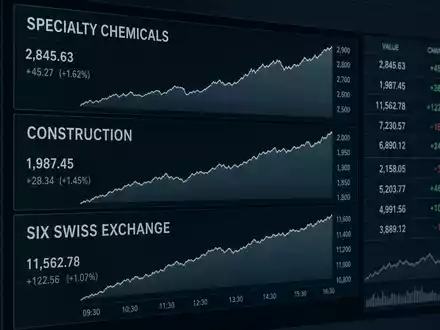 Sika AG CH0418792922 Börsenmonitor mit Specialty Chemicals Construction und SIX Swiss Exchange Linien-Charts - Foto: THN
