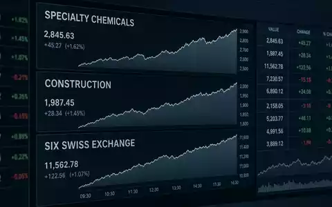 Sika AG CH0418792922 Börsenmonitor mit Specialty Chemicals Construction und SIX Swiss Exchange Linien-Charts - Foto: THN