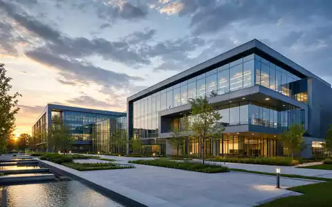Architektur-Render zeigt modernen Forschungscampus, symbolisch für 3M Company, ISIN US88579Y1010, im diversifizierten Industriesektor - Foto: THN