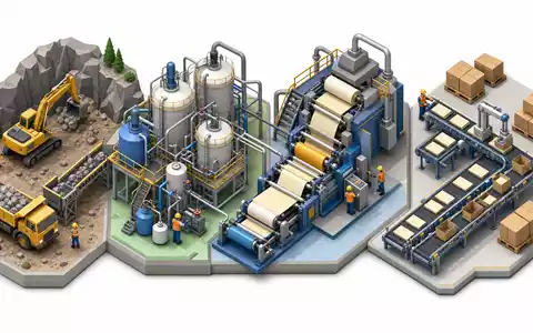 Isometrische 3D-Grafik der Wertschöpfungskette veranschaulicht Produktionsprozesse von 3M Company, ISIN US88579Y1010, Industriekonzern - Foto: THN