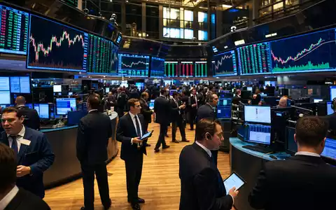 Börsen-Editorialfoto vom Handelssaal mit Industriecharts thematisiert Aktienhandel von 3M Company, ISIN US88579Y1010, an der NYSE - Foto: THN