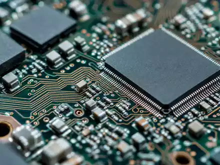 Makroaufnahme einer Leiterplatte zeigt die technologische Basis von Cisco Systems Inc., ISIN US17275R1023 - Foto: THN