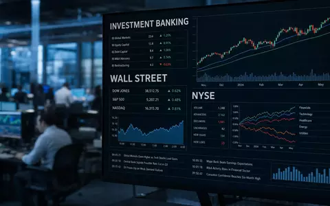 Goldman Sachs US38141G1040 Bildschirm zeigt INVESTMENT BANKING WALL STREET NYSE mit neutralen Börsencharts - Foto: THN
