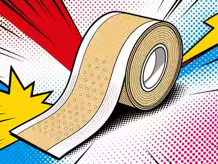 Johnson Consumer Health im Pop Art Stil, US4781601046 Pflasterrolle mit Halftone und Comic Outlines - Foto: THN