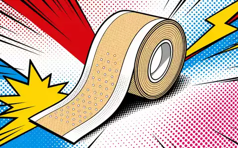 Johnson Consumer Health im Pop Art Stil, US4781601046 Pflasterrolle mit Halftone und Comic Outlines - Foto: THN