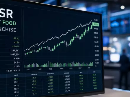 McDonald's Aktie US5801351017 erscheint auf Börsenbildschirm mit QSR- und FRANCHISE-Bezeichnung sowie Charts - Foto: THN
