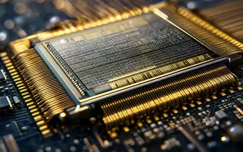 Makroaufnahme eines KI-Chips mit feinen Schaltkreisen zeigt Hardware-Basis von Alphabet Inc. (Class C), US02079K1079 - Foto: THN