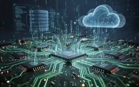 Nahaufnahme einer leuchtenden Platine mit Datenströmen, die Open-Source-Software und sicheren Datenfluss darstellt. - Foto: über boerse-global.de