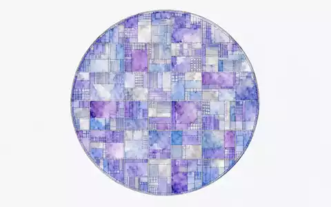 Nvidia US67066G1040 runder Silizium-Wafer als zarte Aquarellillustration in sanften Blau- und Violetttönen - Foto: THN