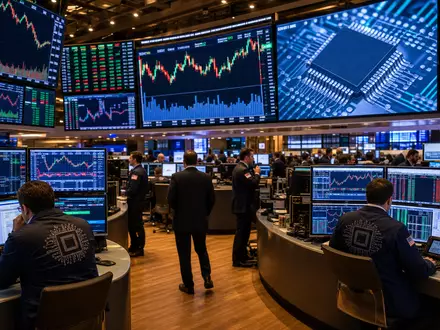 AMD Börse ISIN US0079031078 NASDAQ Handelssaal Editorial mit Aktien Charts und Händlern - Foto: THN