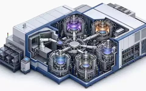 Lam Research US5324571083 isometrische 3D Ansicht eines Halbleiter Cluster Tools mit Vakuum Transfermodul - Foto: THN