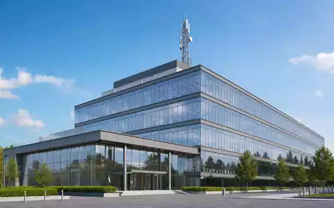 Architektur-Render eines modernen Bürogebäudes mit Antennenmast, passend zur Konzernzentrale von T-Mobile US Inc. (US8725901040) - Foto: THN