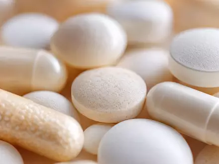 Bristol-Myers Squibb US0897961004 Makrofotografie generischer Kliniktabletten und Kapseln in warmem Licht mit weichem Bokeh - Foto: THN