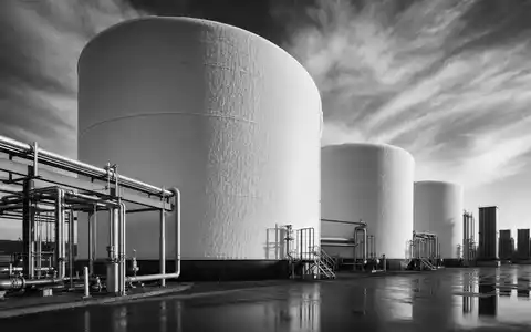 Air Liquide FR0000120628 lagert tiefkalten flüssigen Stickstoff in imposanten kryogenen Industrietanks sicher - Foto: THN