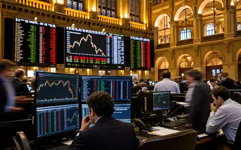 Madrider Börsen-Editorial mit IBEX-35-Charts verbindet Finanzwelt mit der spanischen Großbank BBVA (Banco Bilbao) ISIN ES0113211835 - Foto: THN