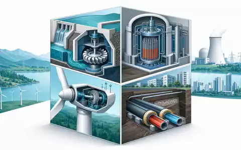 Fortum FI0009007132 3D Wuerfel Wasserturbine Kernreaktor Windrad Fernwaermerohr isometrisch Energie Teal Technik - Foto: THN