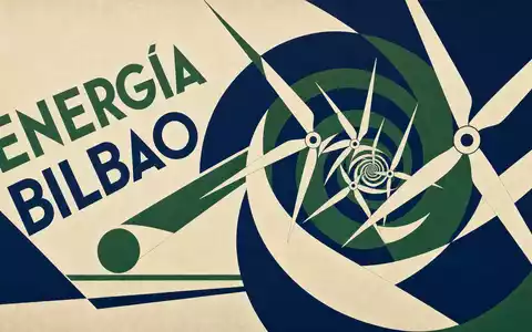 Iberdrola ES0144580F34 Bauhaus abstract wind rotor spiral ENERGĂŤA BILBAO green white blue - Foto: THN