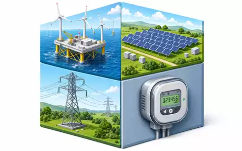 Iberdrola ES0144580F34 isometric cube offshore platform solar field pylon smart meter renewable - Foto: THN