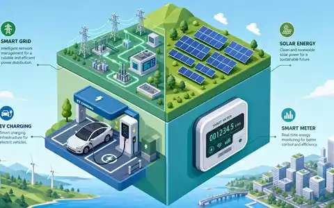 Enel IT0003132476 isometrischer Würfel Smart Grid Solarpark Ladestation Smart Meter vier Segmente - Foto: THN