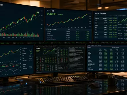 Enel IT0003132476 Börsen-Editorial Trading-Monitore European Utilities Index FTSE MIB Borsa Italiana Kurse - Foto: THN
