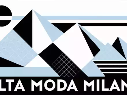 Moncler IT0005252207 Bauhaus geometric mountains quilted pattern white black ice-blue ALTA MODA MILANO - Foto: THN