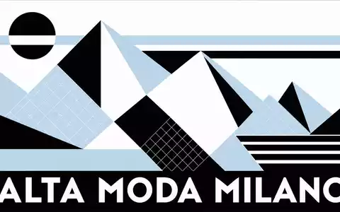 Moncler IT0005252207 Bauhaus geometric mountains quilted pattern white black ice-blue ALTA MODA MILANO - Foto: THN
